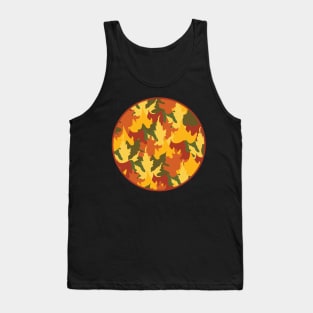 Autumn Leaves Camouflage Style Design Tank Top